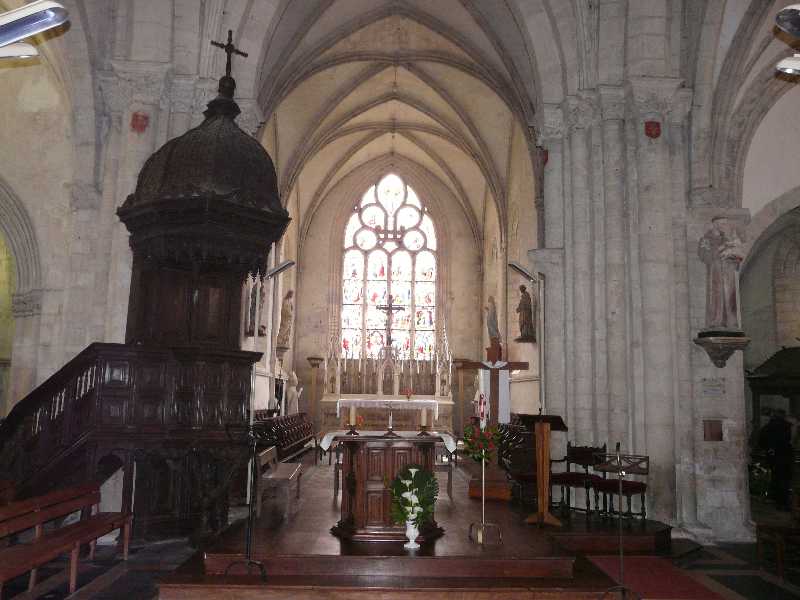 Intérieur de l’Eglise à Ste Marie du Mont (Manche)
